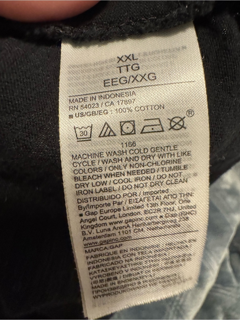 GAP 100% Cotton ForeverSoft Twist-Top Tee Shirt Black Size XXL - Picture 5 of 6